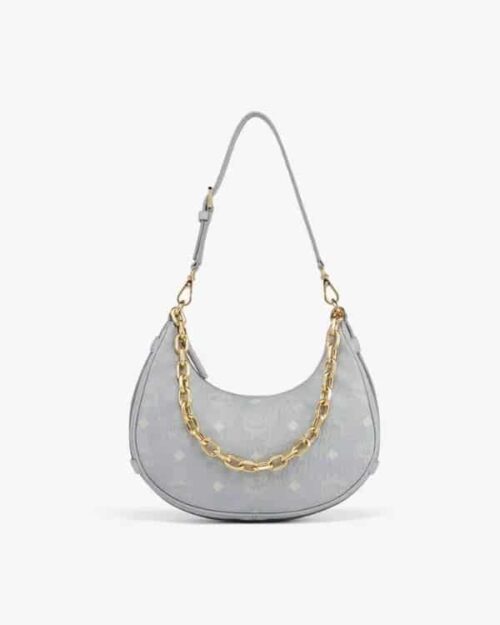 MCM Aren Crescent Hobo in Visetos