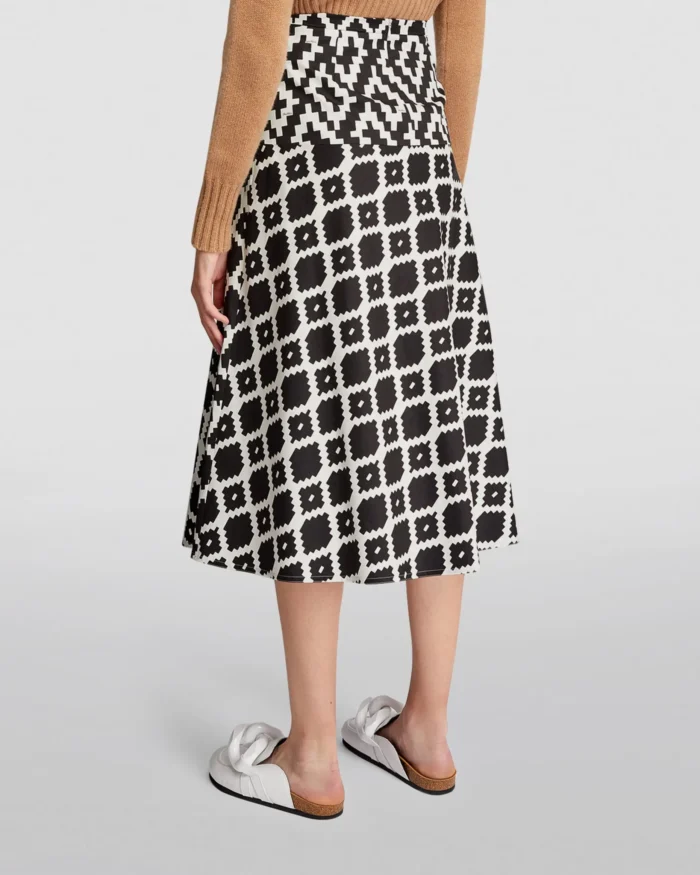 Max Mara Donnola Flared Cotton Twill Midi Skirt - Image 4