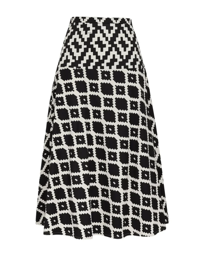 Max Mara Donnola Flared Cotton Twill Midi Skirt - Image 6