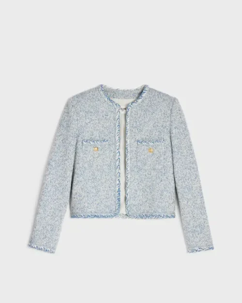 Celine Cardigan Jacket In Wool Natte