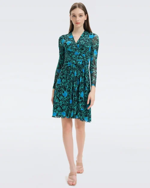 DVF Brenda Mesh Wrap Dress