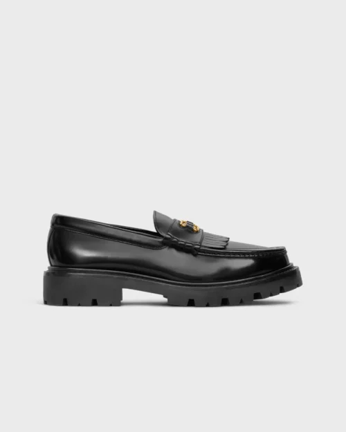 Celine Margaret Loafer With Triomphe Frame In Black