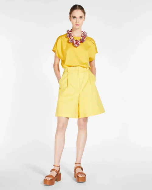 Weekend Max Mara Cotton and Linen Bermuda Shorts