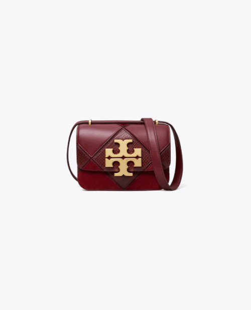 Toryb Burch Purple Small Eleanor Patchwork Shoulder Bag