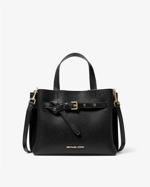 Michael Kors Emilia Small Satchel Crossbody Bag Pebbled Leather