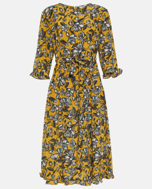 'S MAX MARA Evelin Floral Silk Midi Dress