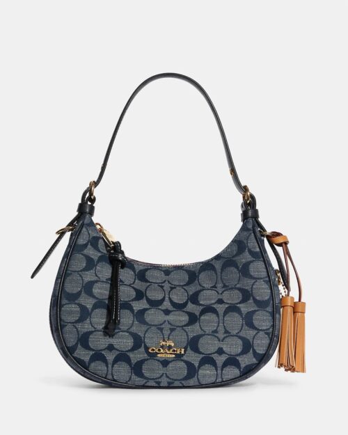 Coach Kleo Hobo In Signature Chambray
