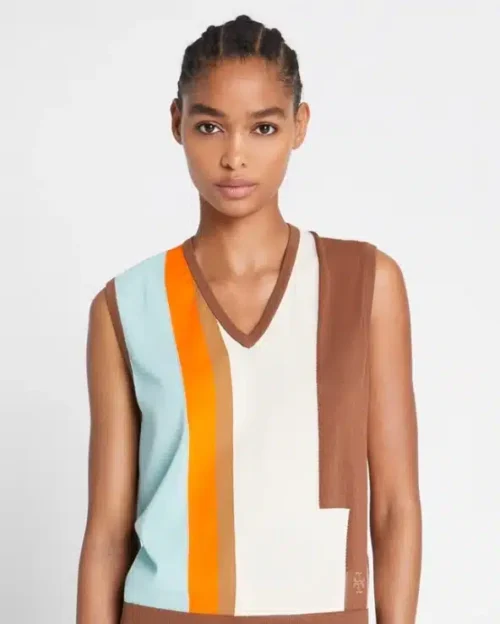 Tory Burch Colorblock Sweater Vest