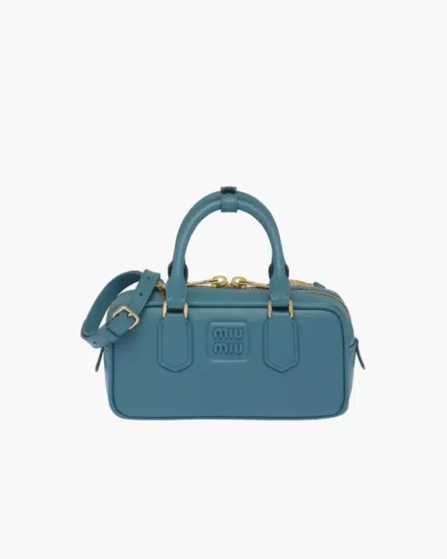 Miu Miu Marina Blue Leather top-handle bag