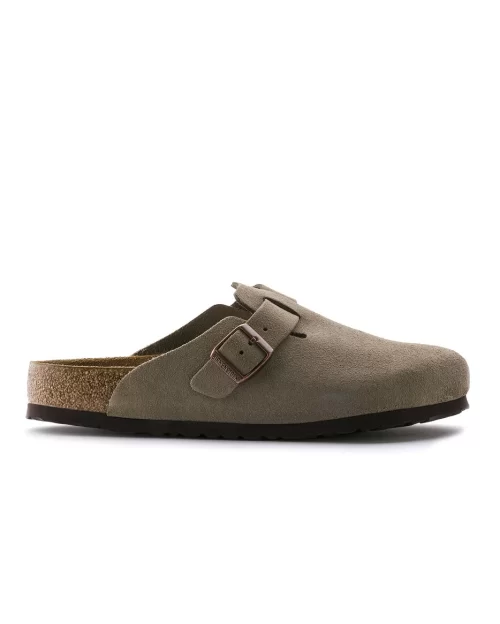 Birkenstock Boston Soft Footbed Suede Leather, Taupe