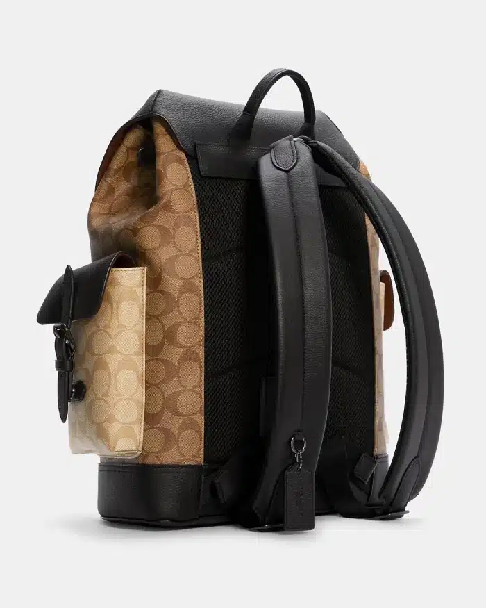 Coach Hudson Backpack In Blocked Signature Canvas - Image 2