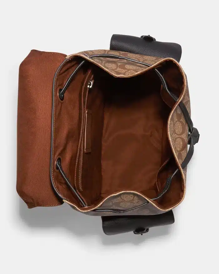 Coach Hudson Backpack In Blocked Signature Canvas - Image 3