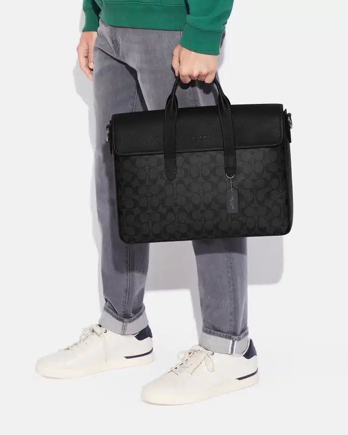 Coach Sullivan Portfolio Brief In Signature Canvas - Image 8