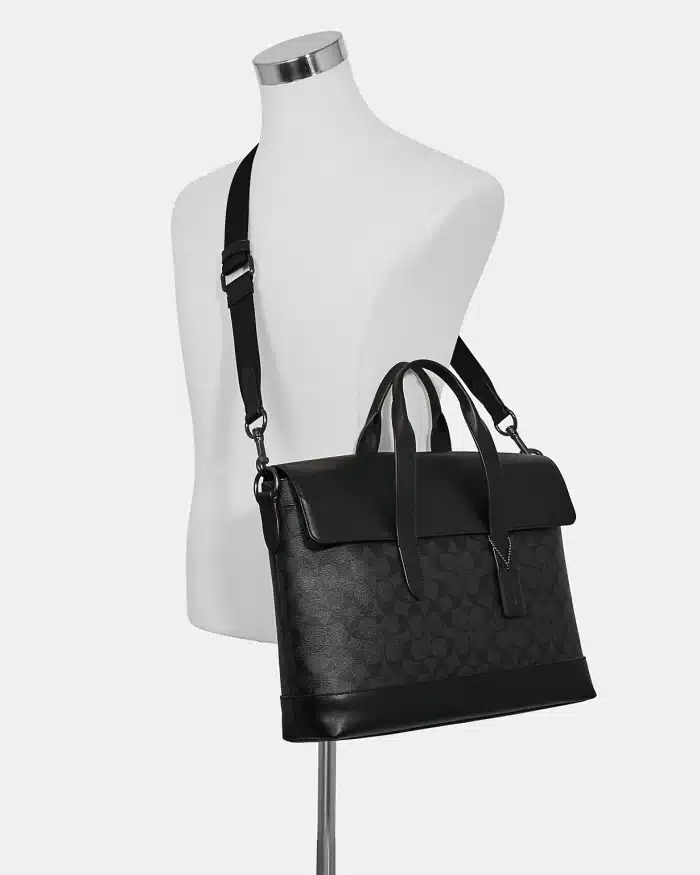 Coach Hamilton Portfolio Brief In Signature Canvas - Image 3