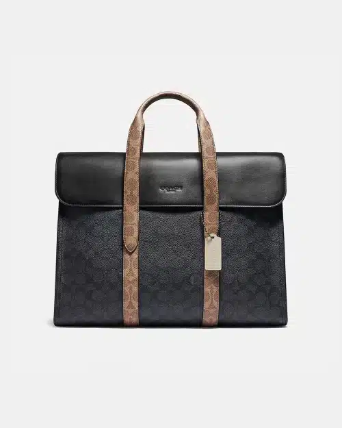 Coach Metropolitan Portfolio In Colorblock Signature Canvas