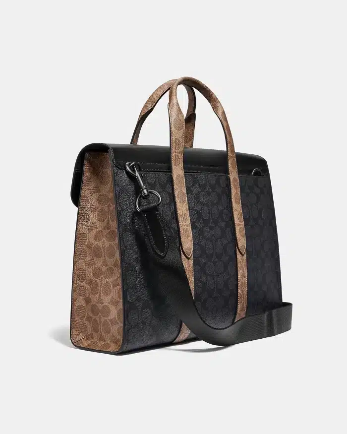 Coach Metropolitan Portfolio In Colorblock Signature Canvas - Image 2