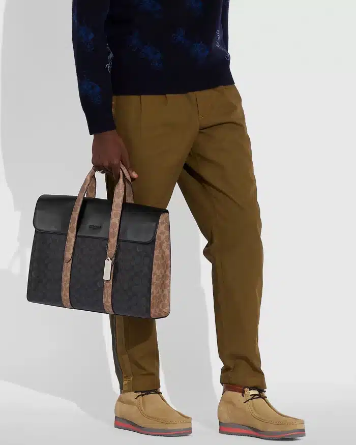 Coach Metropolitan Portfolio In Colorblock Signature Canvas - Image 4
