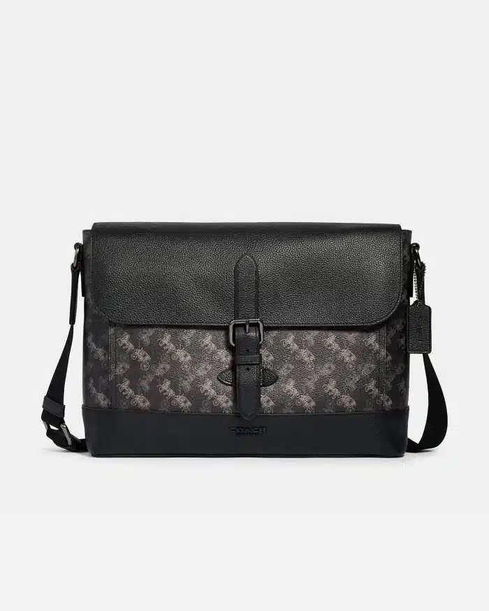 Coach Hudson Messenger With Horse And Carriage Print