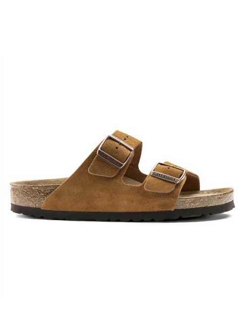 Birkenstock Arizona Soft Footbed Suede Leather Slides