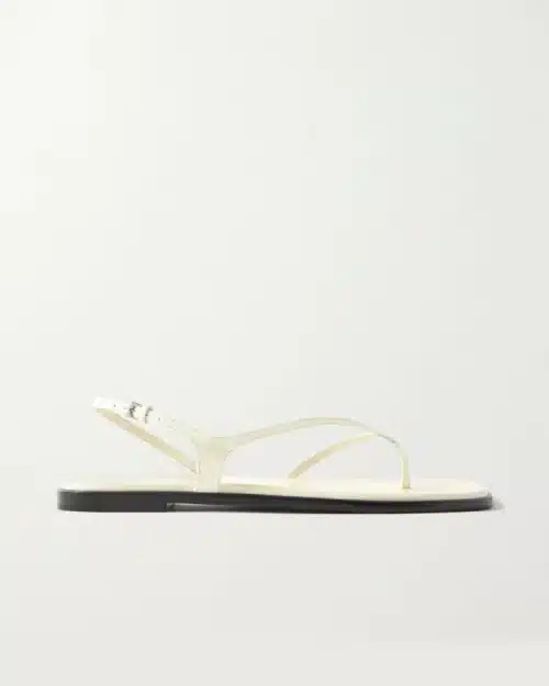 The Row Constance Leather Flat Slingback Sandals