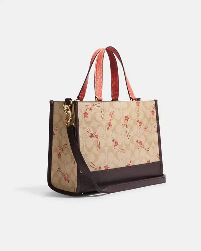 Coach Dempsey Carryall In Signature Canvas With Heart And Star Print - Image 2