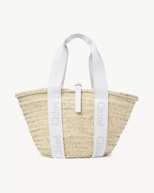 Chloé Sense Medium Raffia Tote Bag