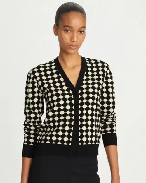 Tory Burch Jacquard Viscose Cardigan