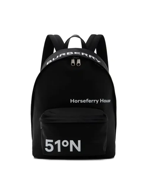 Burberry Black Coordinates Backpack