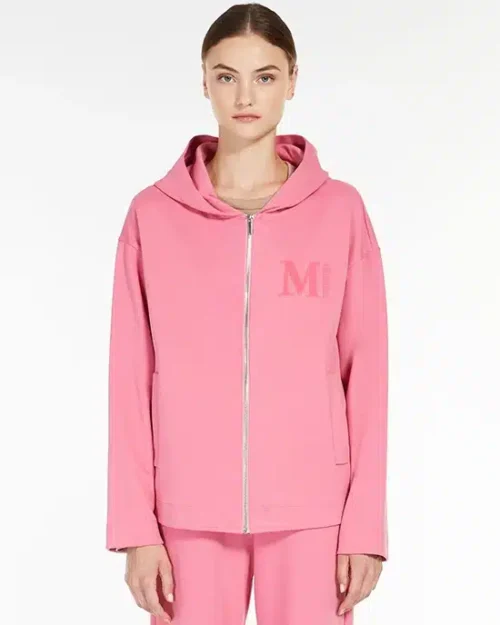 'S Max Mara Technical Cotton Jersey Sweatshirt