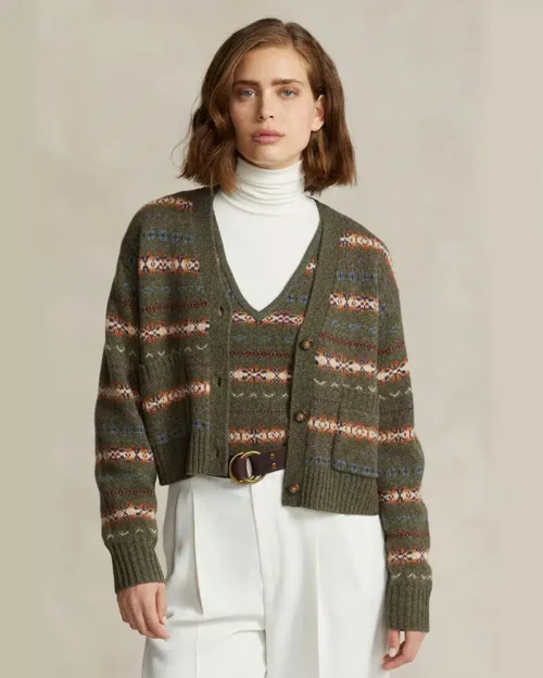 Polo Ralph Lauren Fair Isle Wool-Blend V-Neck Cardigan