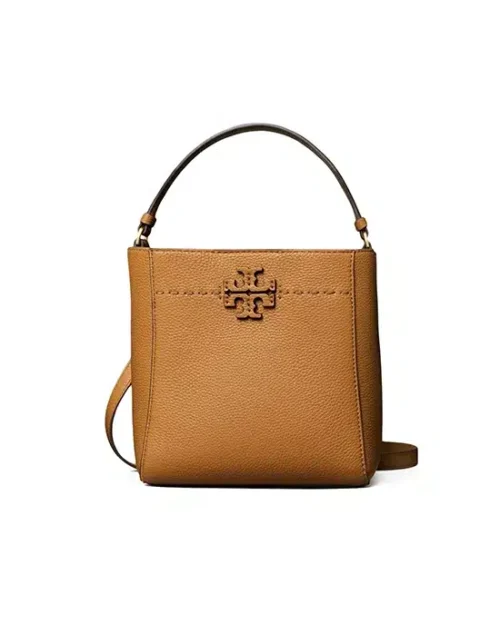 Tory Burch Small Mcgraw Bucket Bag In Tiramisu
