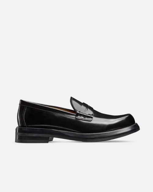 Dior Black Polished Calfskin Carlo Loafer