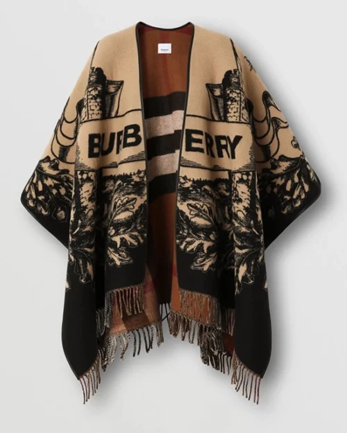 Burberry EKD Forest Wool Cape