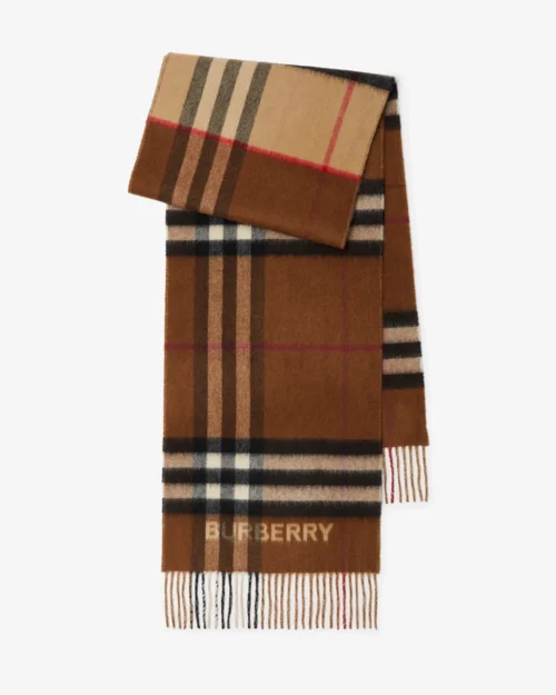 Burberry Contrast Check Cashmere Scarf