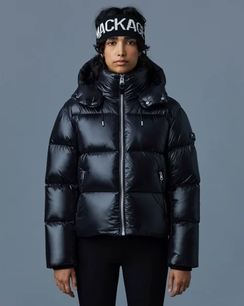 Mackage Women's EVIE Lustrous Light Down Jacket With Hood