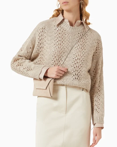 Noralux Sequined Cashmere-Blend Sweater