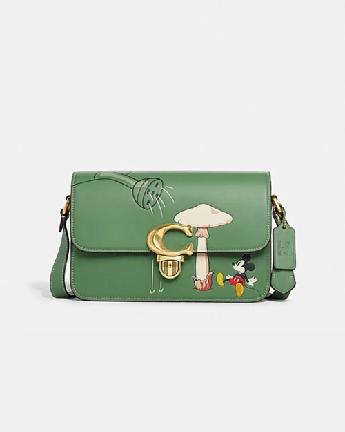 Disney X Coach Studio Shoulder Bag With Mickey Mouse And Watering Can