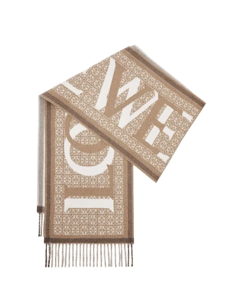 Loewe Love Scarf In Wool And Cashmere
