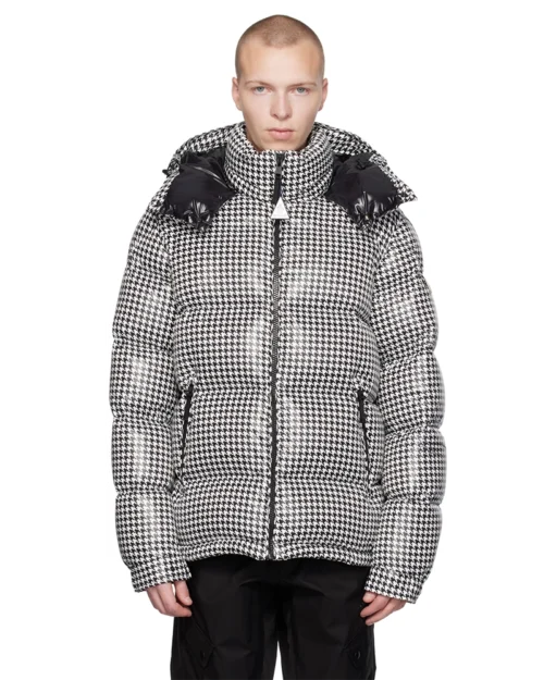 MONCLER GENIUS 7 Moncler FRGMT Hiroshi Fujiwara Black & White Socotrine Down Jacket
