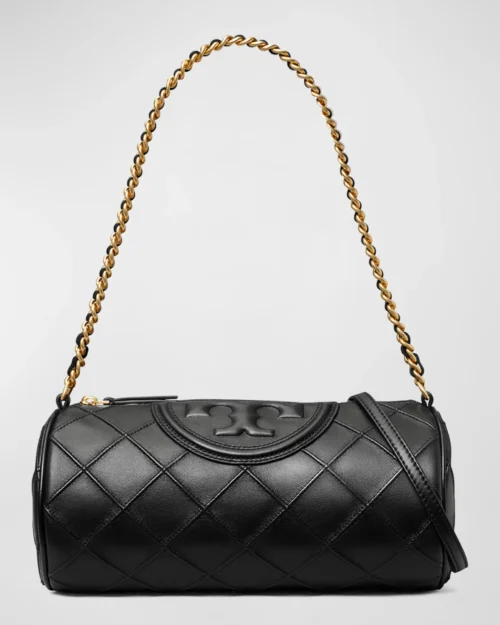 Tory Burch Fleming Barrel Quilted Chain Shoulder Bag