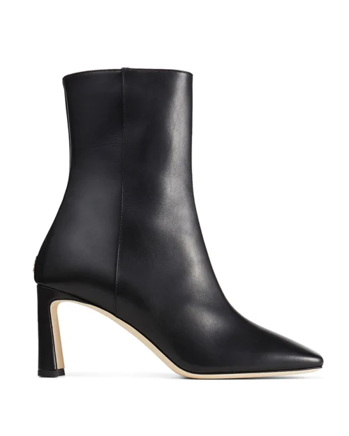 Jimmy Choo Kinsey 95 Leather Ankle Boots in Black
