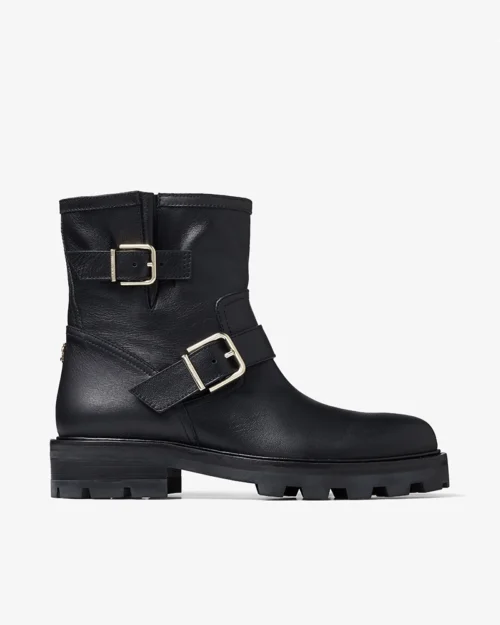 Jimmy Choo Black Smooth Leather Youth II Boots