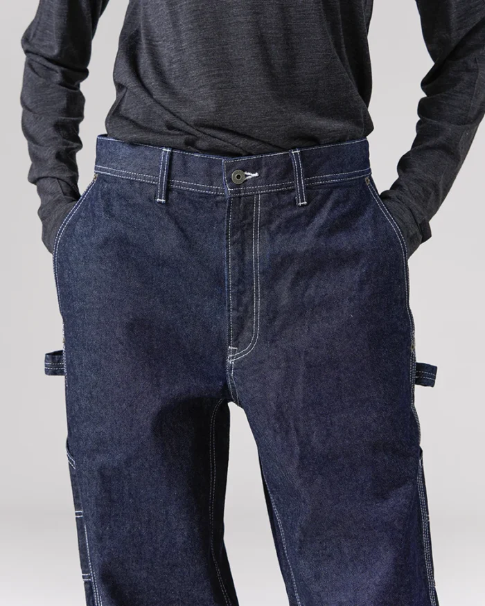 Snow Peak Recycled Cotton Denim Wide Pants - Image 4