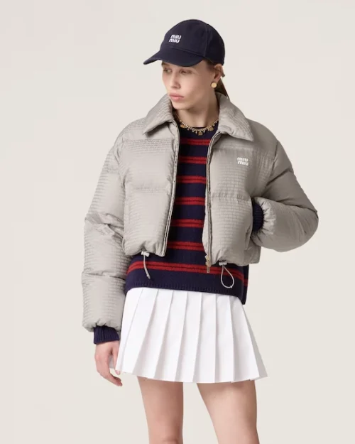 Miu Miu Technical Pongé Down Jacket